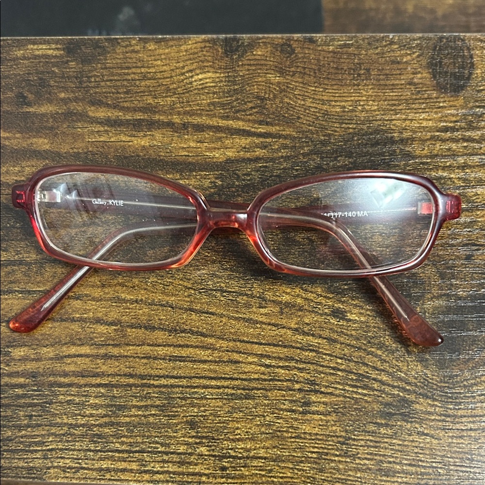 Red Rectangular Glasses - Picture 2 of 3